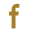 Facebook-Logo in Brauntönen auf weißem Hintergrund.